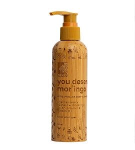 to show picture of the product You Deserve Mor'inga African Black Soap Facial Cleanser